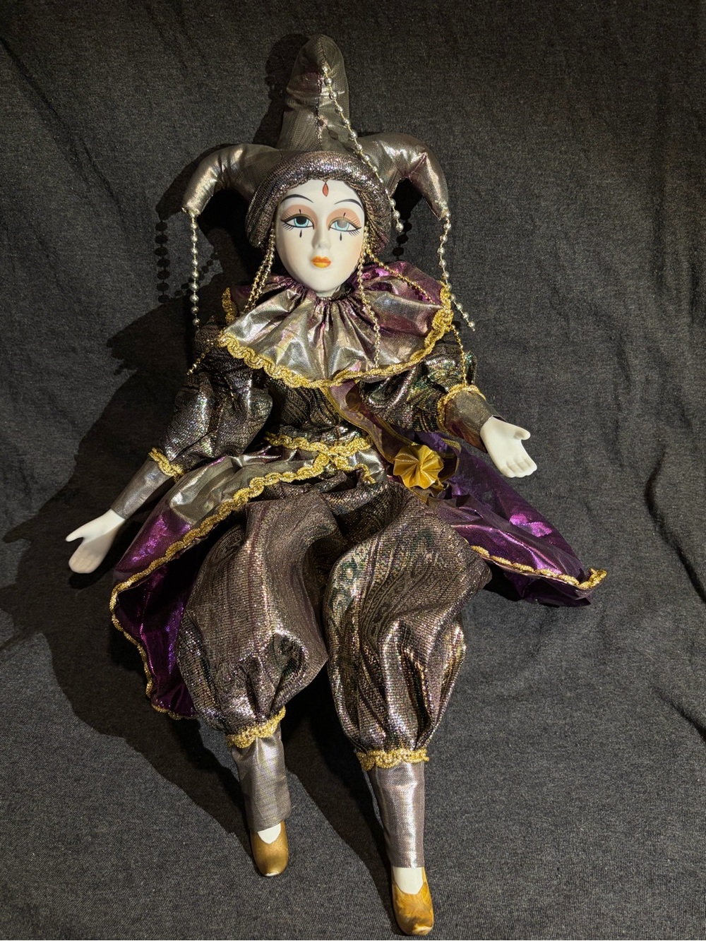1998 Grand Casino Las Vegas Jester Doll Harlequin Figure